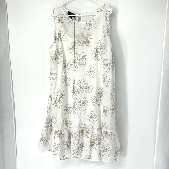 AGB NWT women’s gauze flounce hem dress 1X - Picture 1 of 11